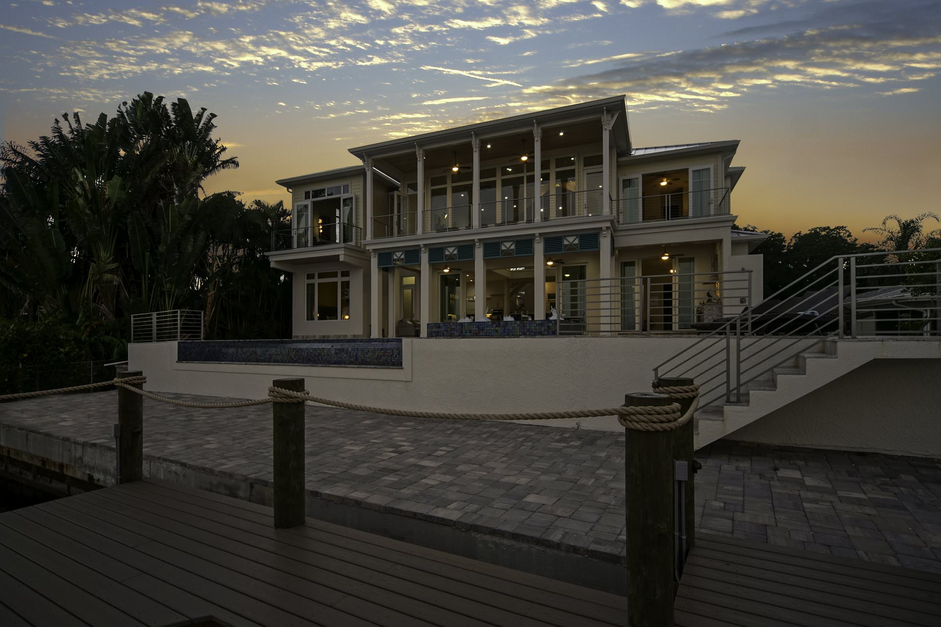 Villa Bequia – Sunset Back With Dock